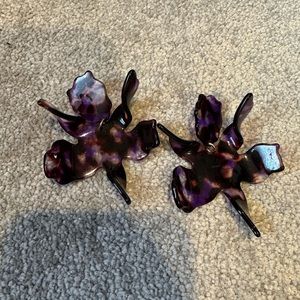 Lele Sadoughi Paper Lily Earrings Tortoise